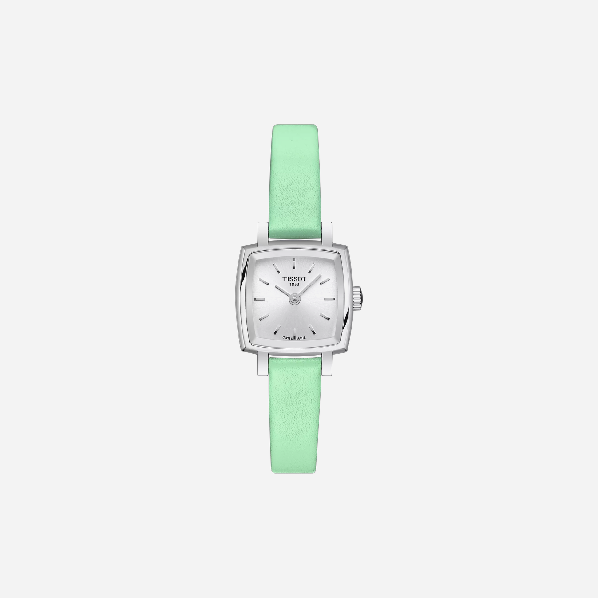 Tissot Lovely Square Silver Dial Leather Strap 20mm