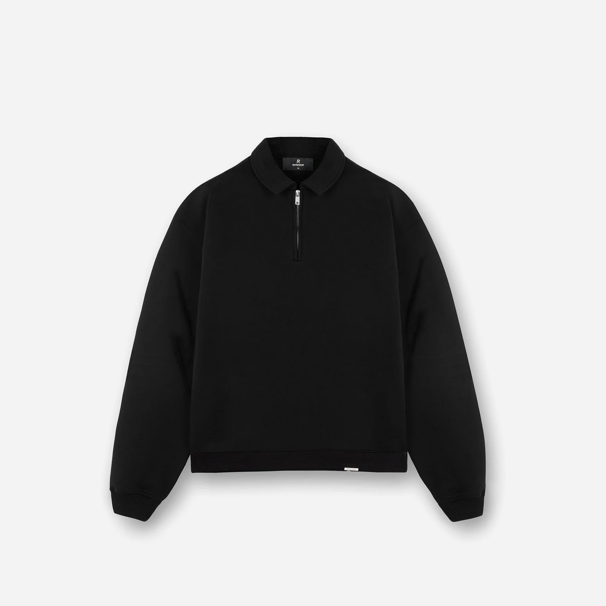 REPRESENT SS25 Initial Boxy Quarter Zip Black