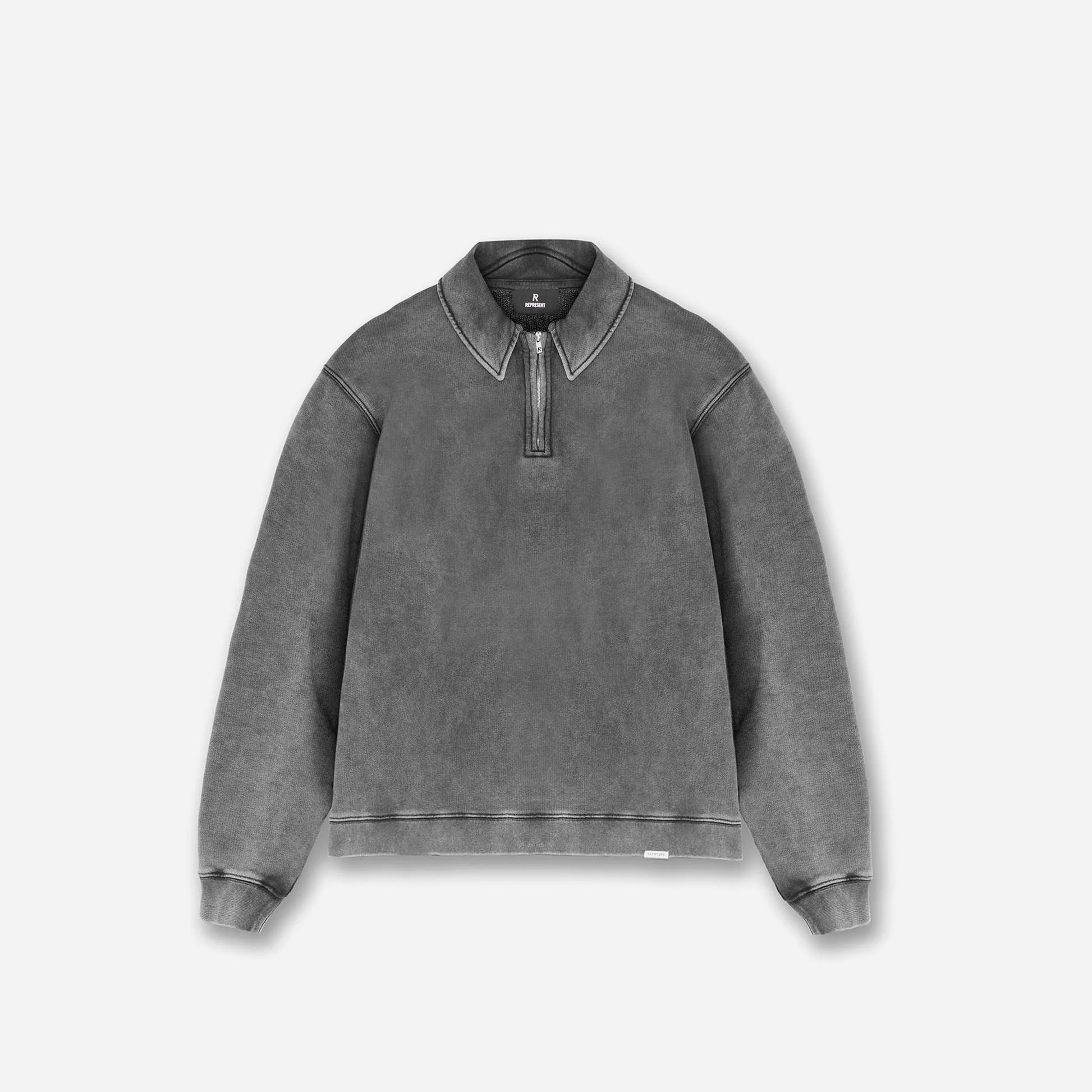 REPRESENT SS25 Initial Boxy Quarter Zip Vintage Grey