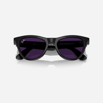 Ray-Ban Meta Skyler Shiny Black Clear-Amethyst Transition Lens