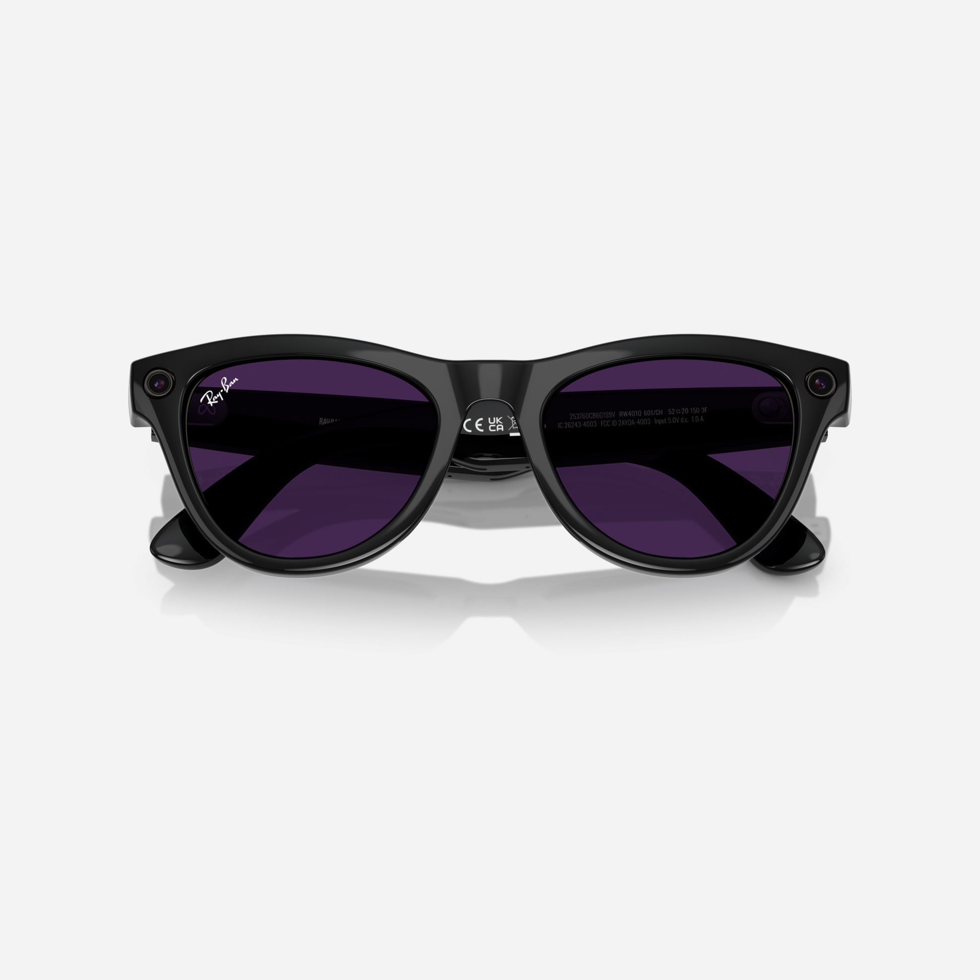 Ray-Ban Meta Skyler Shiny Black Clear-Amethyst Transition Lens