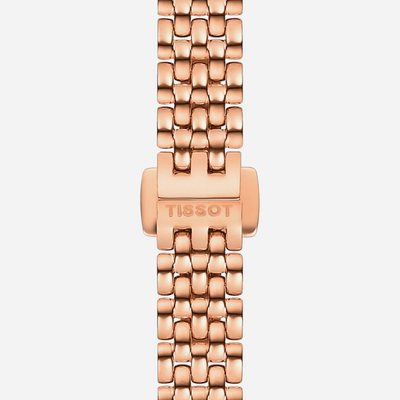 Tissot Lovely Square Gold PVD White Dial 20mm
