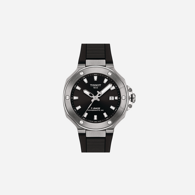 Tissot T-Race Powermatic 80 Black Dial 41mm Black Silicone Strap Automatic Watch