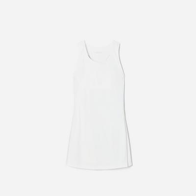 Tory Burch Performance Jersey Side - Slit Tennis Dress Snow White