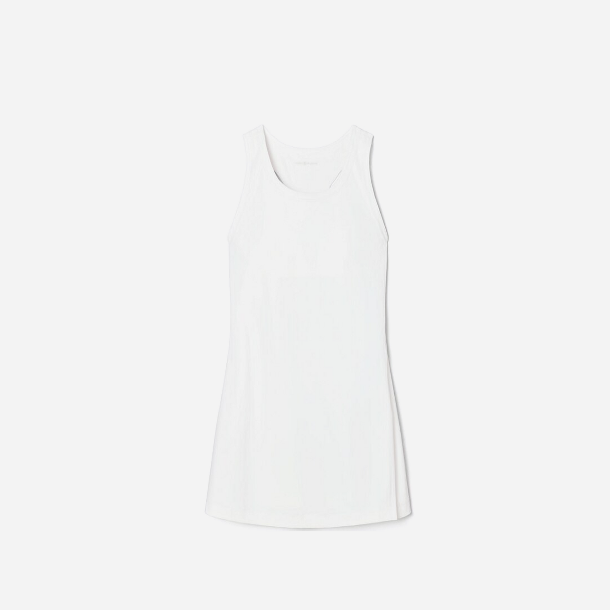 Tory Burch Performance Jersey Side - Slit Tennis Dress Snow White