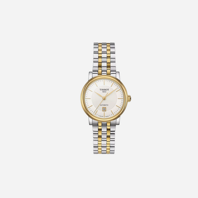 Tissot Carson Premium Automatic Lady Silver Dial Two-Tone Stainless Steel Bracelet 30mm