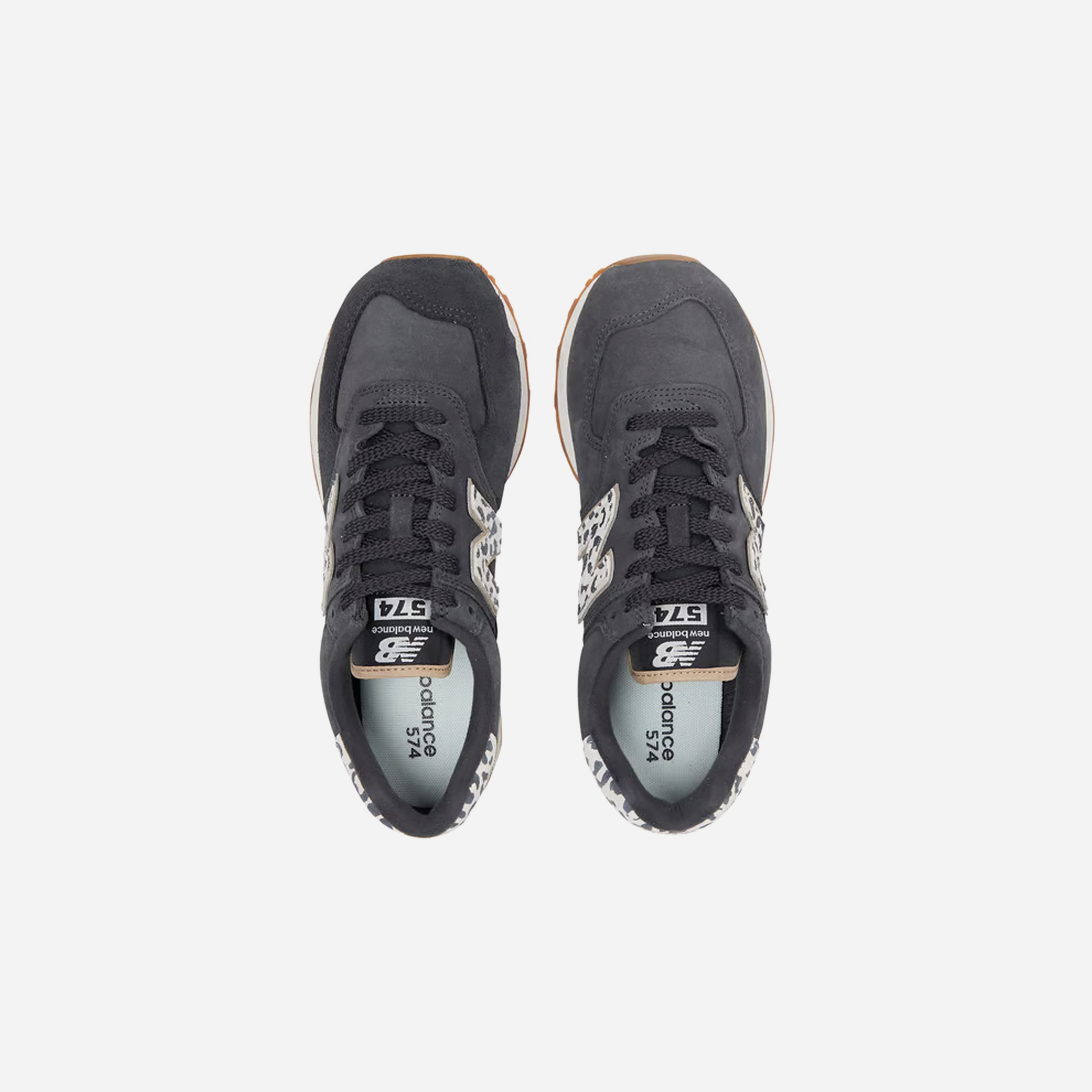 New Balance 574 Leopard Black
