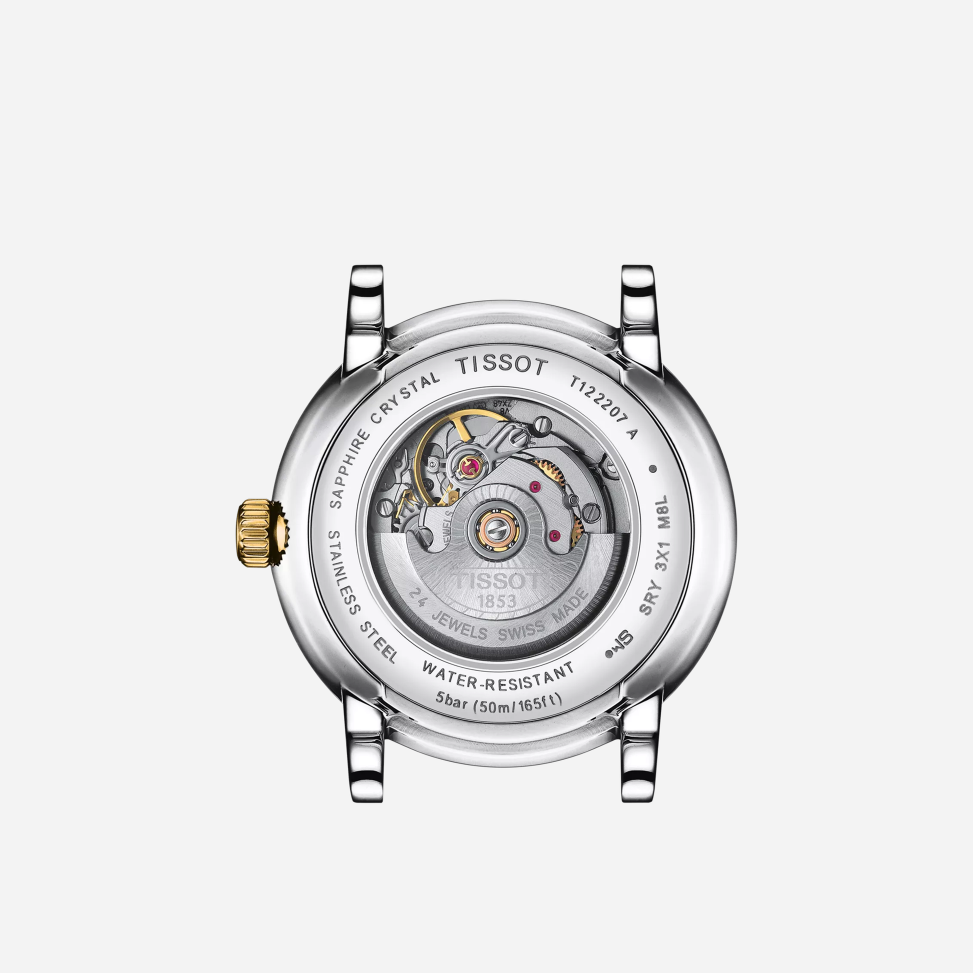 Tissot Carson Premium Automatic Lady Silver Dial Two-Tone Stainless Steel Bracelet 30mm
