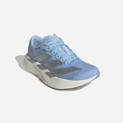 Adidas Adizero EVO SL Shoes Glow Blue / Silver Metallic / Cloud White