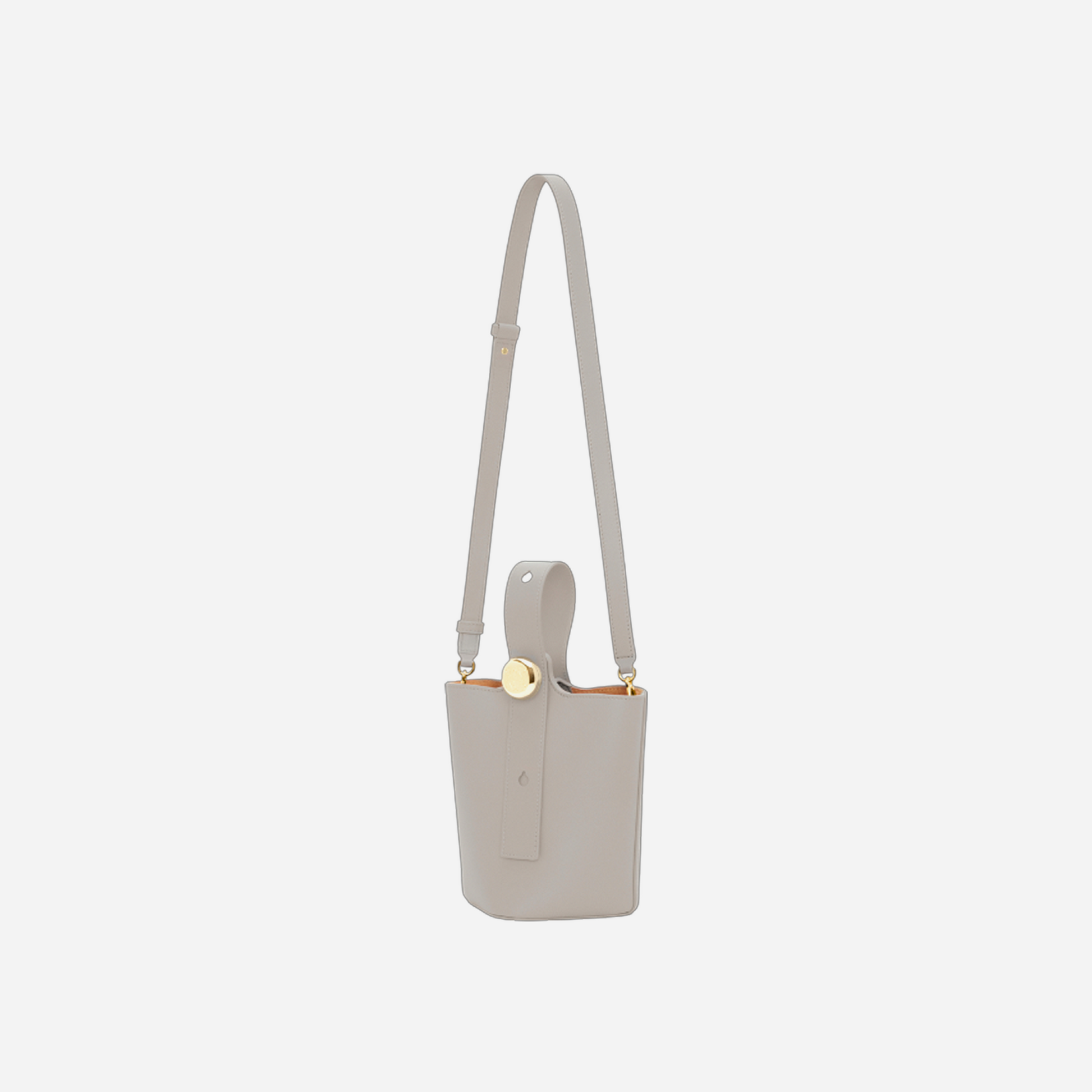 Loewe Mini Pebble Bucket Bag Shell Grey