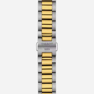 Tissot PR 100 Quartz Blue Dial 40mm Two-Tone Yellow Gold PVD Stainless Steel Bracelet Watch