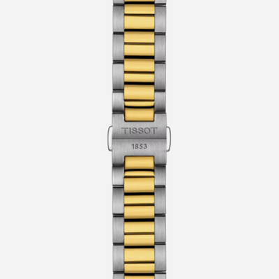 Tissot PR 100 Quartz Blue Dial 40mm Two-Tone Yellow Gold PVD Stainless Steel Bracelet Watch