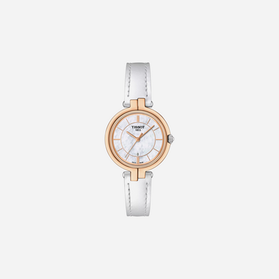 Tissot Flamingo Silver Dial Rose Gold PVD 30mm