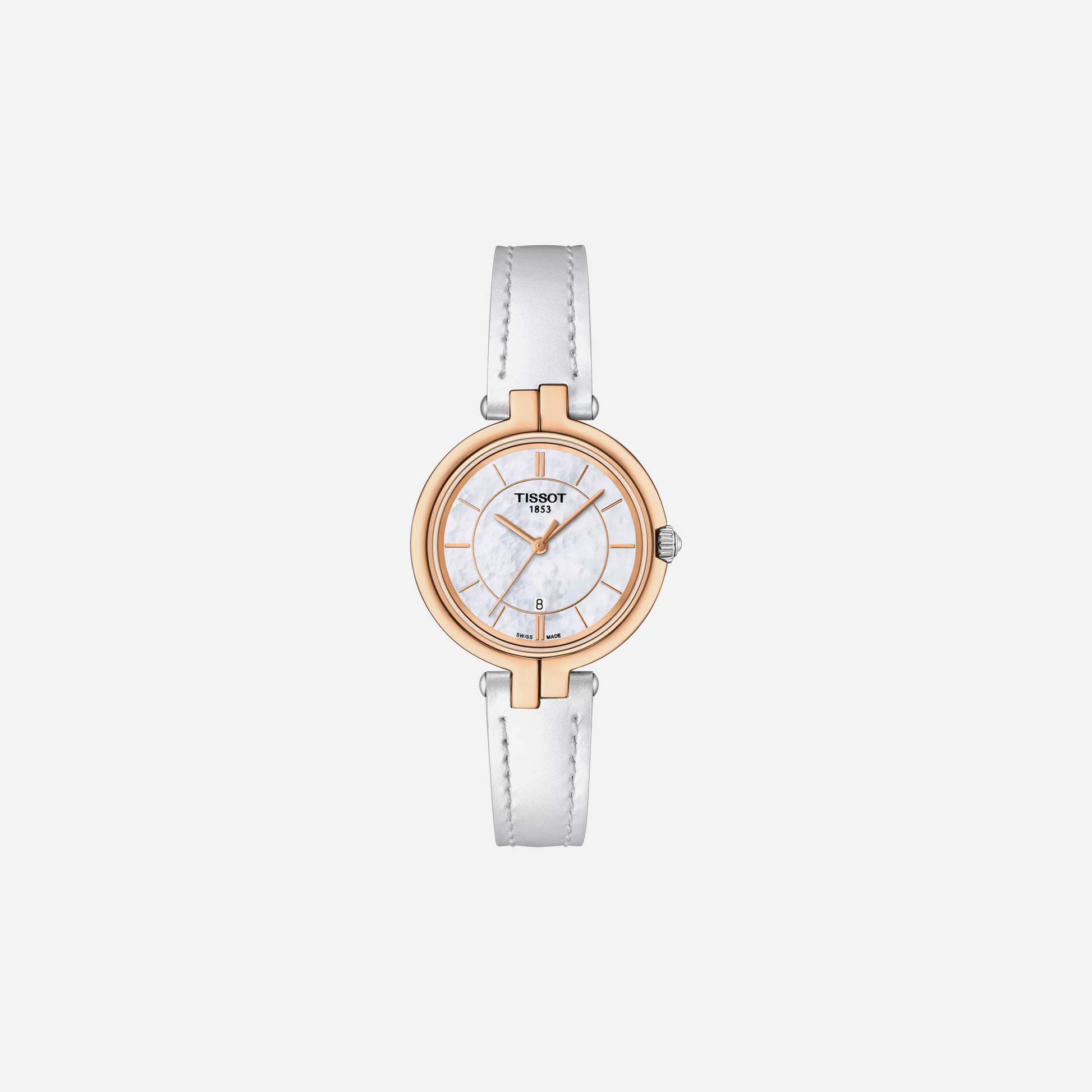 Tissot Flamingo Silver Dial Rose Gold PVD 30mm