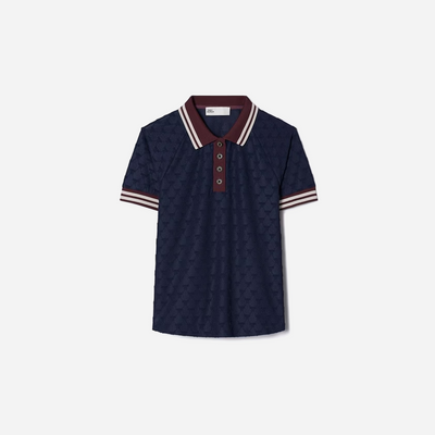 Tory Burch Terry Jacquard Polo Tory Navy