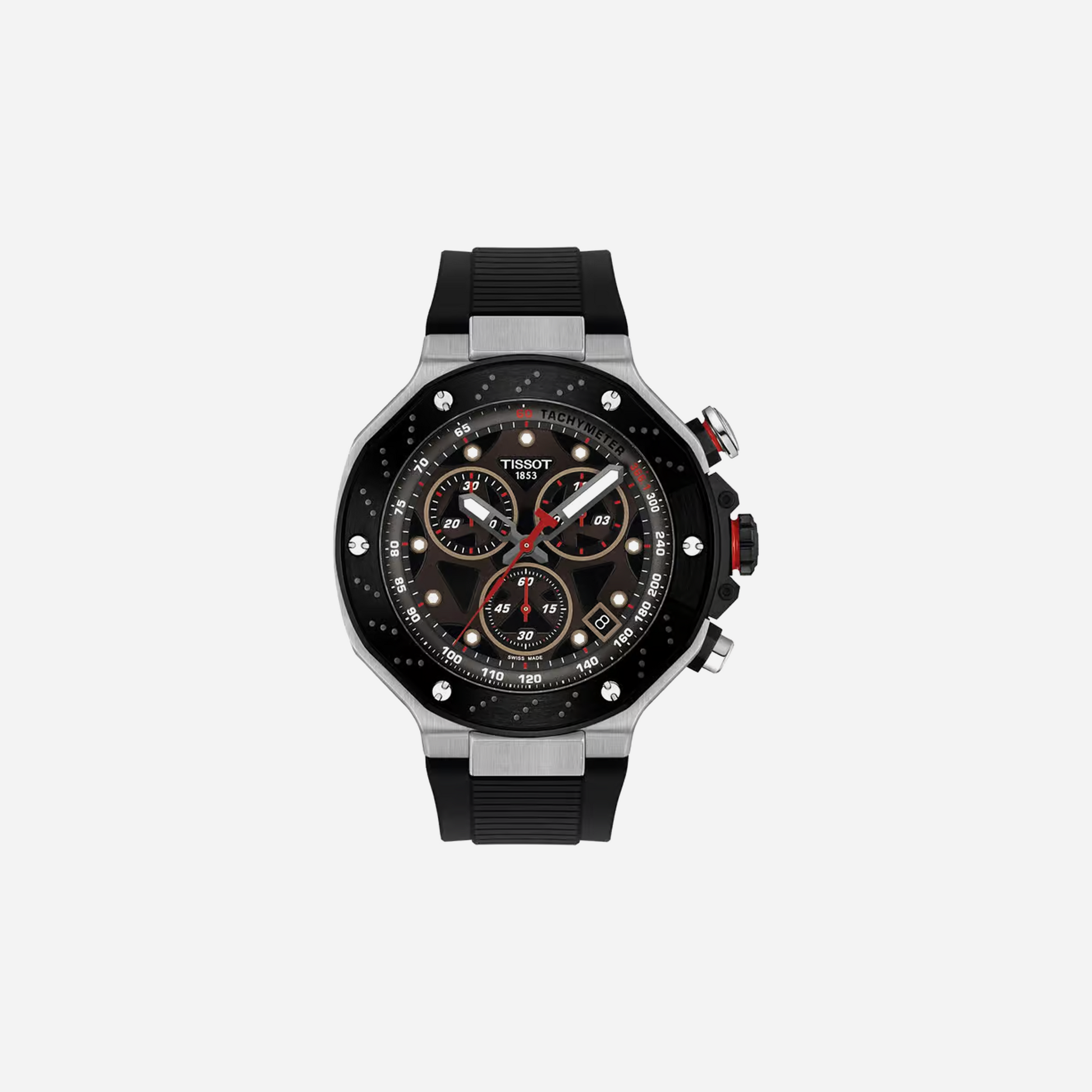 Tissot T-Race MotoGP Dark Grey Dial 45mm Silicone Quartz Chronograph Watch (2025)