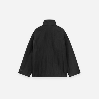 Fear Of God Essentials SS25 Textured Nylon Halfzip Pullover Black