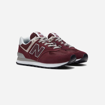 New Balance 574 Maroon White