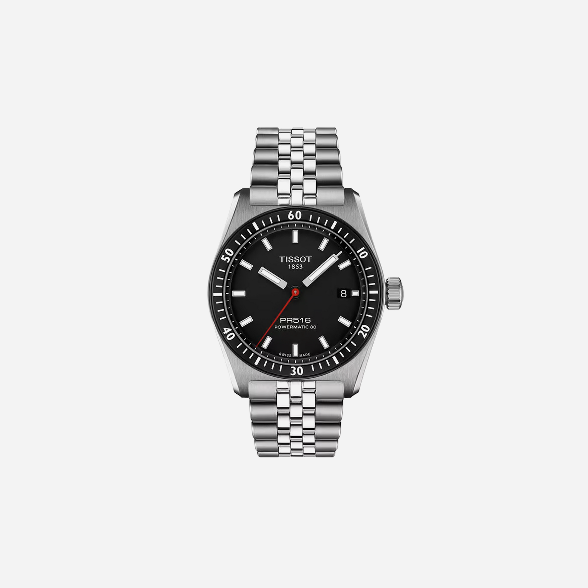 Tissot PR516 Powermatic 80 Grey Stainless Steel Strap Automatic Watch