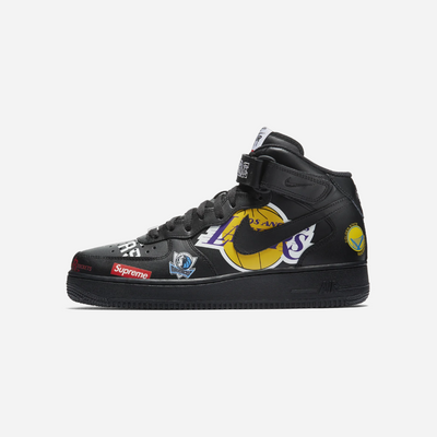 Nike Air Force 1 Mid Supreme NBA Black