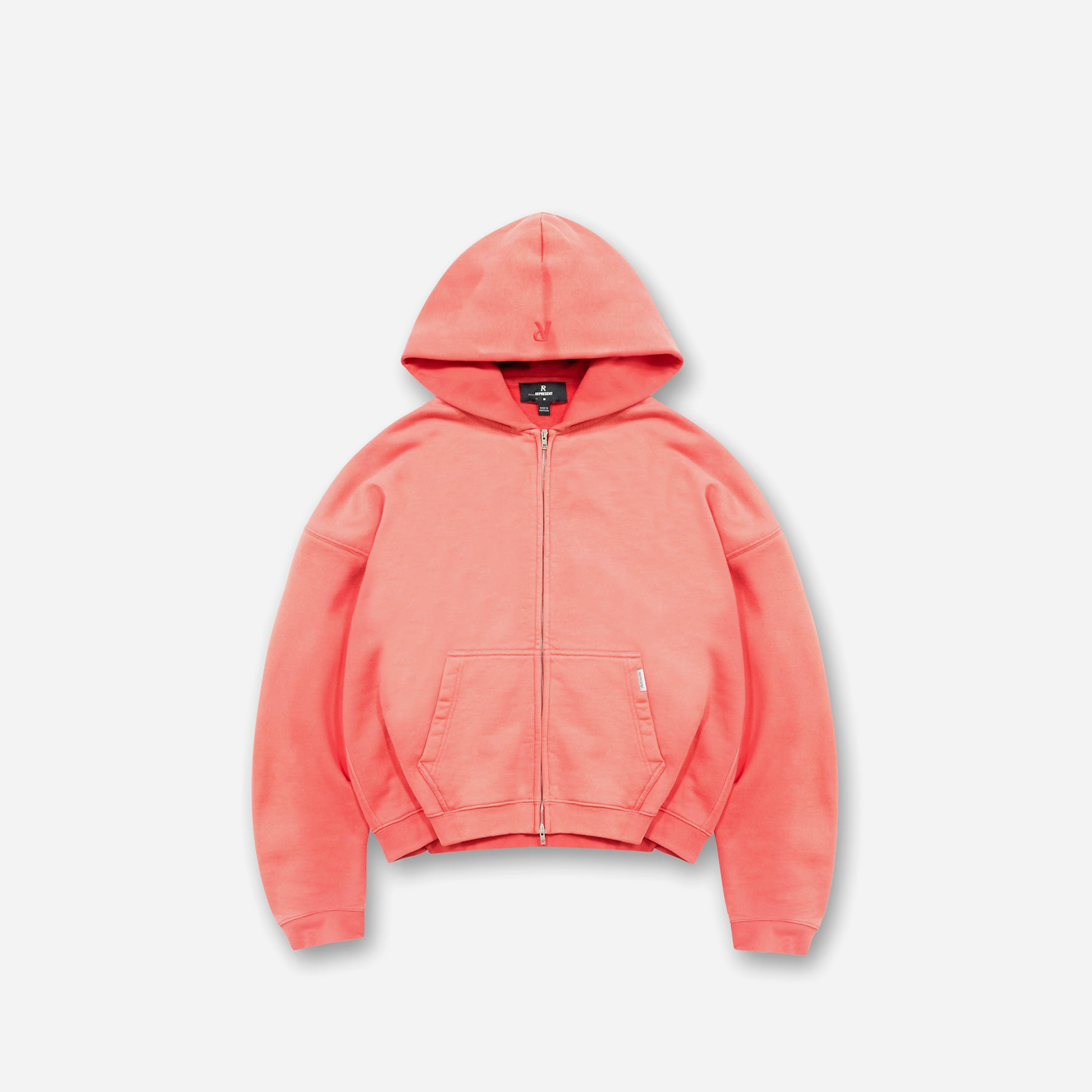 REPRESENT SS25 Initial Boxy Zip Through Hoodie Vintage Red