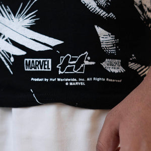 HUF X Capsul Black Wolverine Rain Print Relaxed Fit T-Shirt