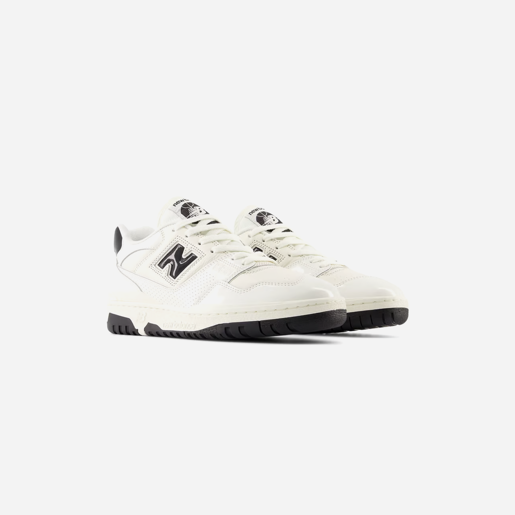 New Balance 550 Sea Salt Black Patent