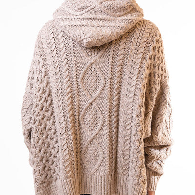 Fear Of God Essentials Cable Knit Hoodie Core Heather