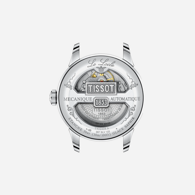 Tissot Le Locle COSC 39.3mm Silver Dial Grey Stainless Steel 18K Rose Gold Bezel Automatic Watch