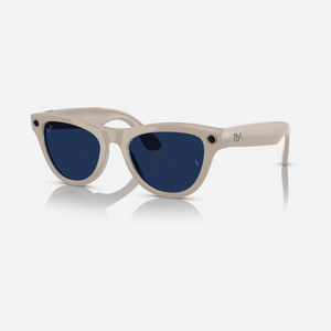 Ray-Ban Meta Skyler Chalk Grey Clear-Sapphire Transition Lens