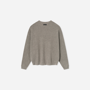 Fear Of God Essentials SS25 Waffle Crewneck Sweater- Homestead Heather