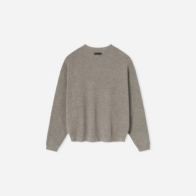 Fear Of God Essentials SS25 Waffle Crewneck Sweater- Homestead Heather