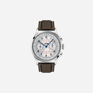 Tissot Telemeter 1938 Silver Dial 42mm Brown Leather Strap Automatic Chronograph Watch