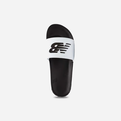 New Balance White Slides