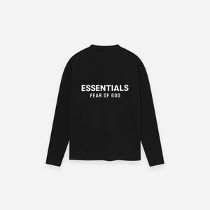 Fear Of God Essentials SS25 Classic Long Sleeve Tee Jet Black