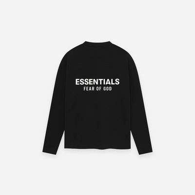 Fear Of God Essentials SS25 Classic Long Sleeve Tee Jet Black