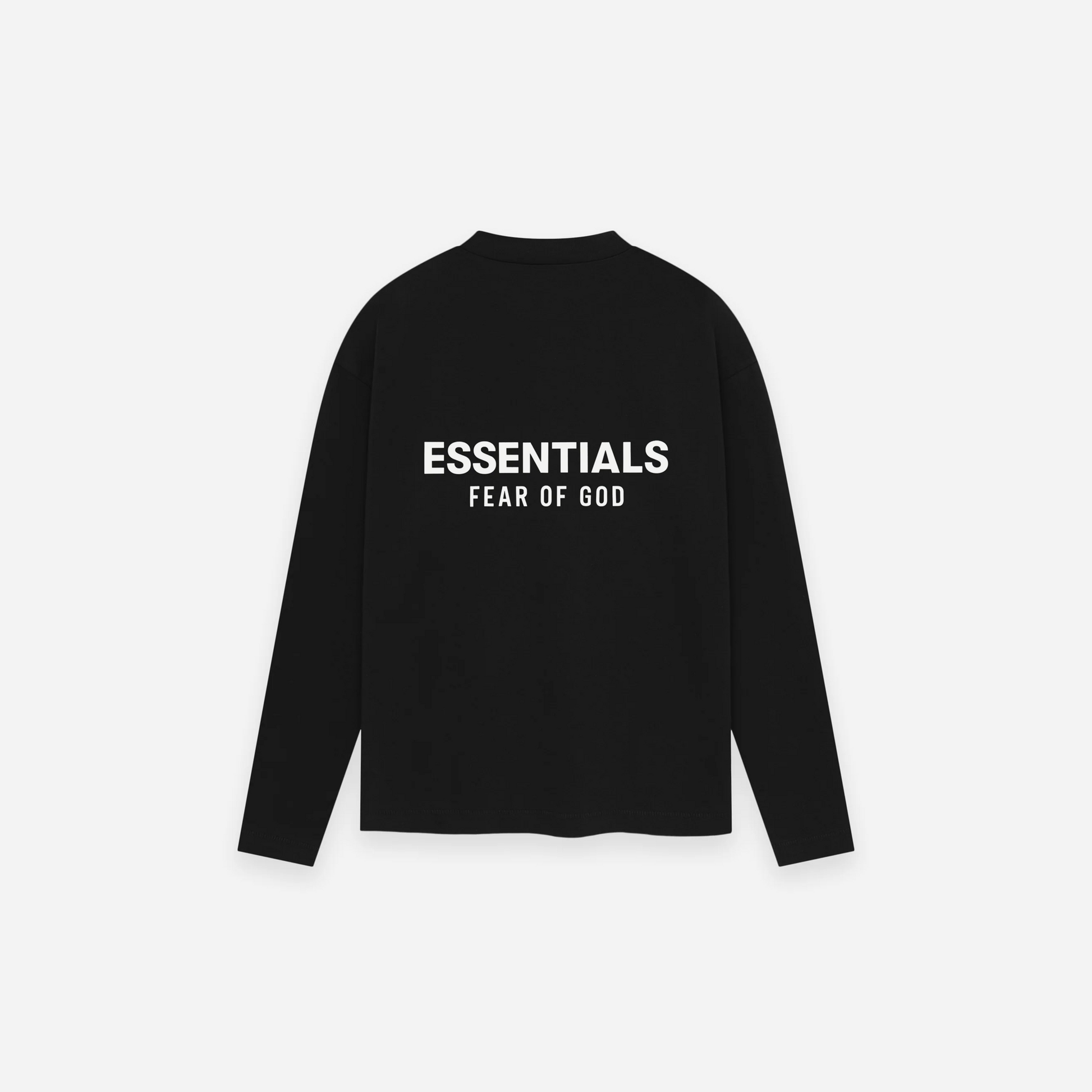 Fear Of God Essentials SS25 Classic Long Sleeve Tee Jet Black