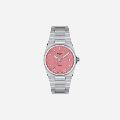 Tissot PRX 35mm Pink Dial Grey Stainless Steel Quartz Watch