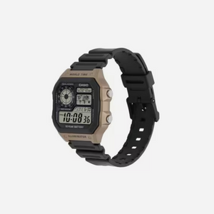 Casio Digital AE1200WH-5AV Illuminator Black/Brown Watch