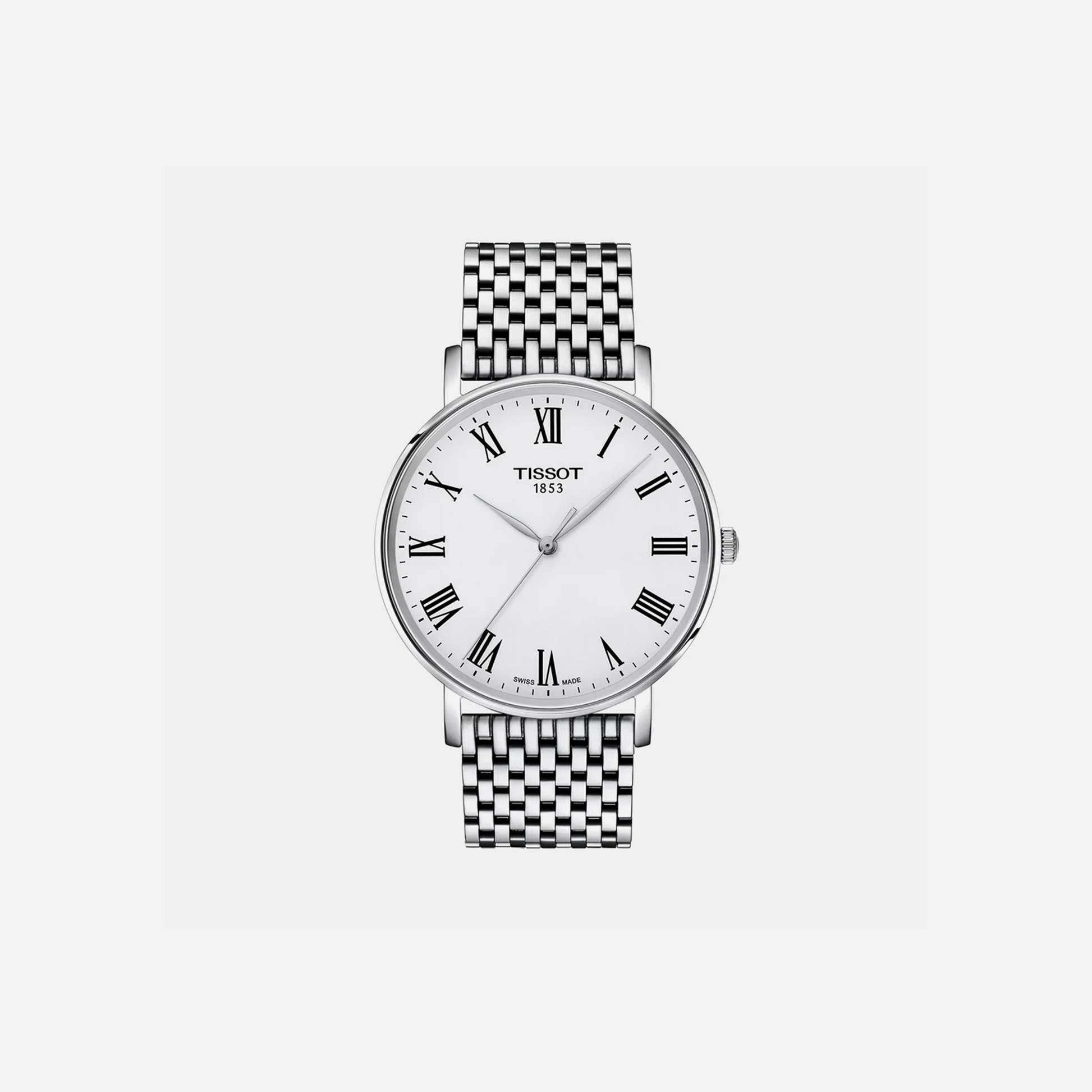 Tissot Everytime Silver Dial 40mm Stainless Steel Quartz Watch