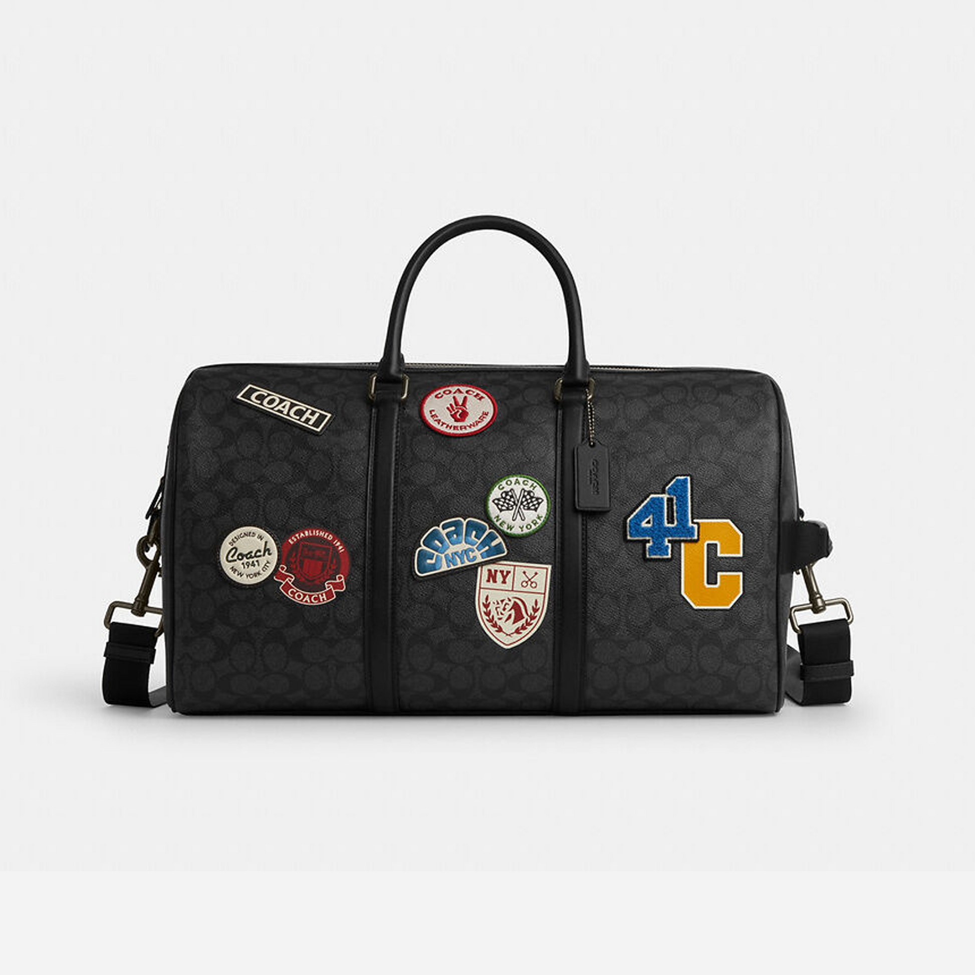 Coach Venturer Bag In Signature Canvas With Patches