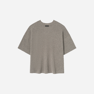 Fear Of God Essentials SS25 Waffle Short Sleeve Sweater- Homestead Heather