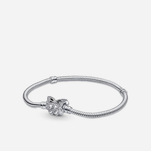 Pandora Moments Butterfly Clasp Snake Chain Bracelet Sterling Silver