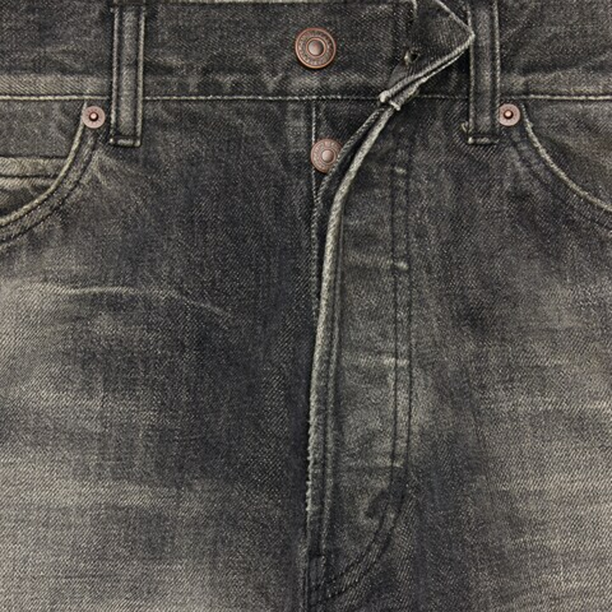 Celine Wesley Jeans in Black Paradiso Wash Denim