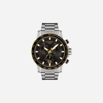 Tissot Supersport Chrono Black Dial 45.5mm Stainless Steel Strap