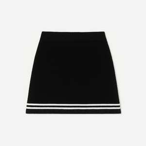 Alo Tennis Club Sweater Knit Skirt Black Ivory