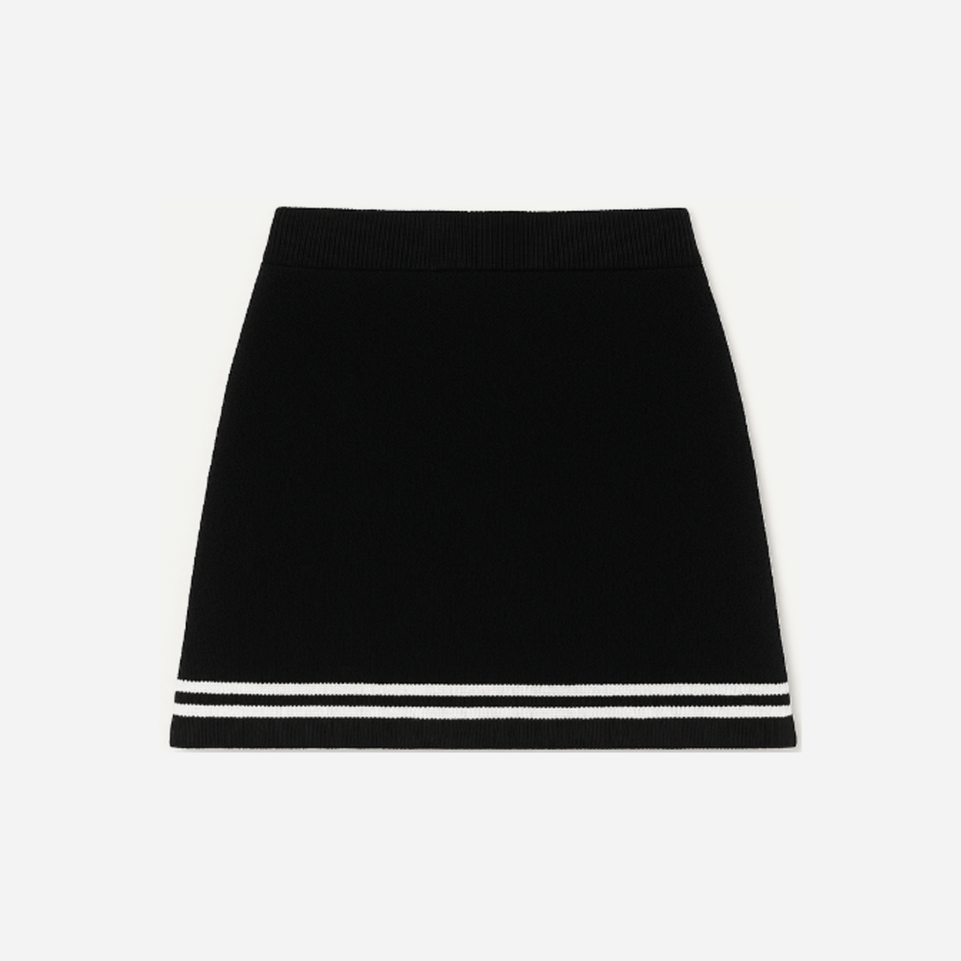Alo Tennis Club Sweater Knit Skirt Black Ivory