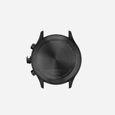 Tissot Chrono XL Vintage Black Dial Black Leather Strap 45mm
