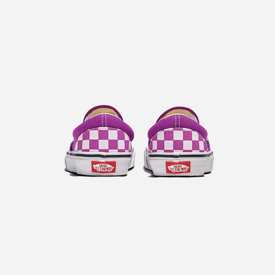 Vans Classic Slip-On Checkerboard Shoe Willowherb Purple / White
