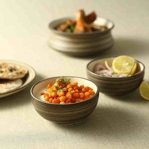 Teramo Brown Veg Bowl set of 4.